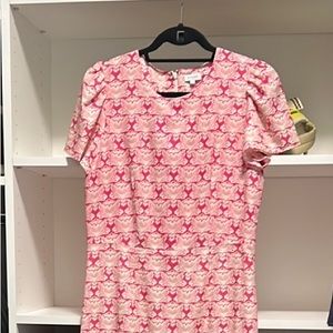 Rhode Lulani dress pink with white lotus size 10 worn once